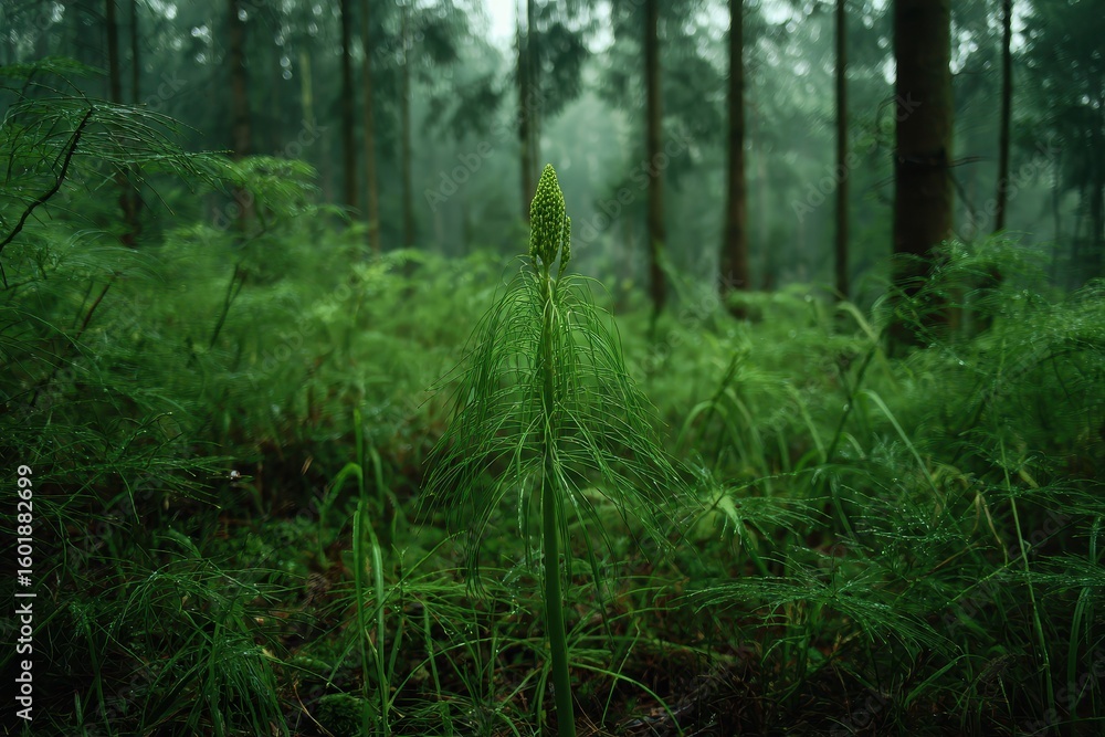 Fototapeta premium Horsetail in woodlands