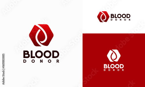 Blood Donor Logo designs template, Blood Donation Logo template icon vector