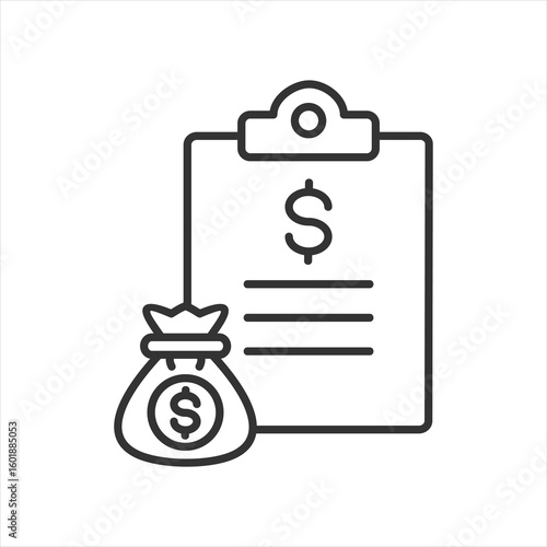 Accounting Outline Icon