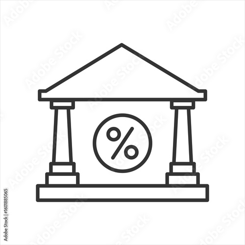 Tax Office Outline Icon