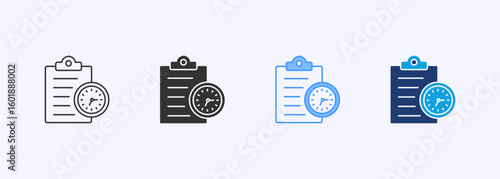 Report Icon Set Multiple Style Collection