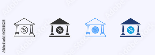 Tax Office Icon Set Multiple Style Collection