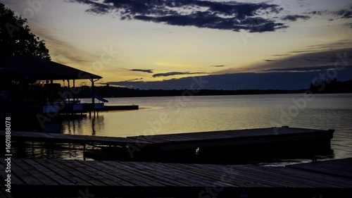 Beautiful sunrise in Lake of the Woods cottage country