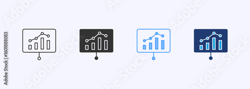 Presentation Icon Set Multiple Style Collection