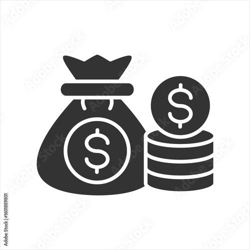 Money Gain Glyph Icon