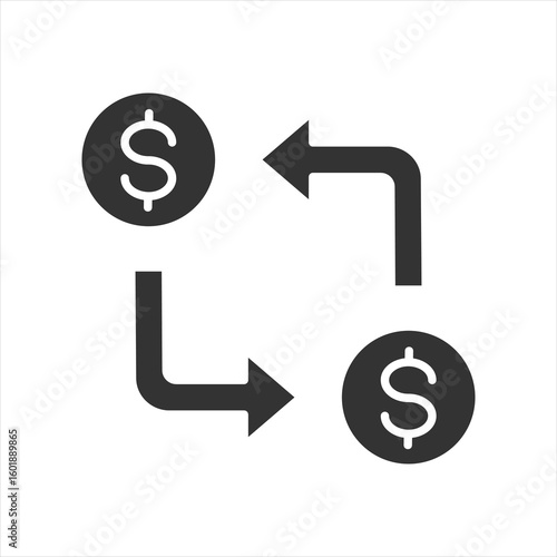 Money Exchange Glyph Icon