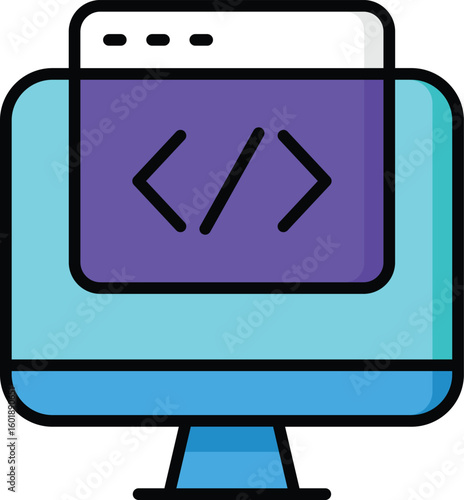 Web Development  lineal color icon