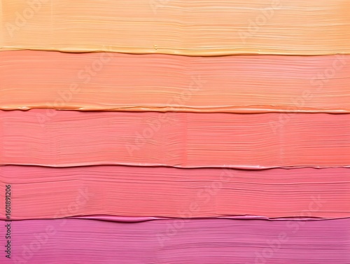 Wallpaper Mural Abstract image of four horizontal bands of textured paint in shades of peach, coral, and pink. Torontodigital.ca