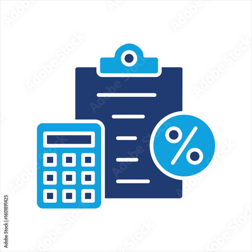 Calculation Flat Blue Icon