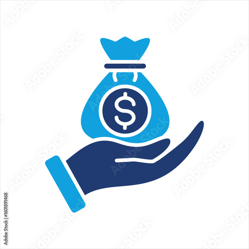 Investment Flat Blue Icon
