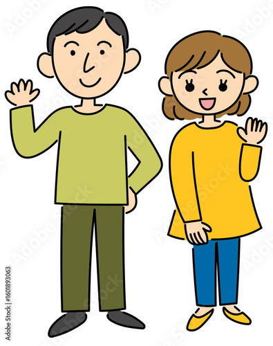 若い夫婦のイラスト ベクター