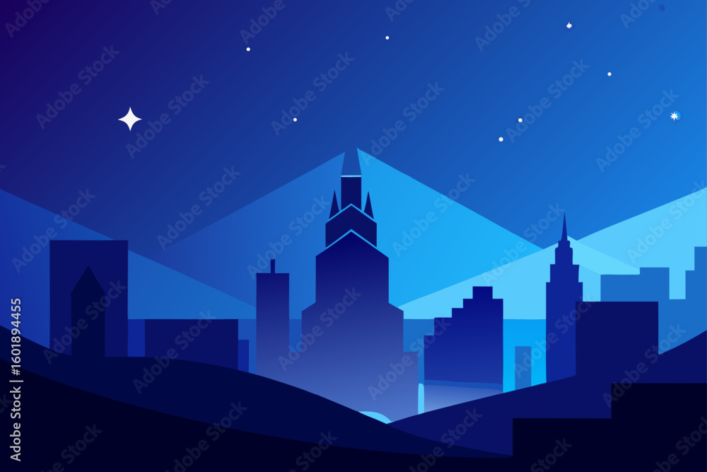 Fototapeta premium night city landscape