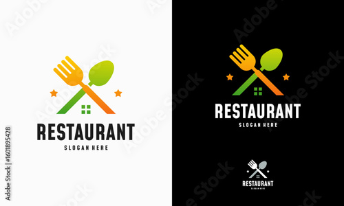 Modern Food House logo designs concept vector, Restaurant logo symbol icon