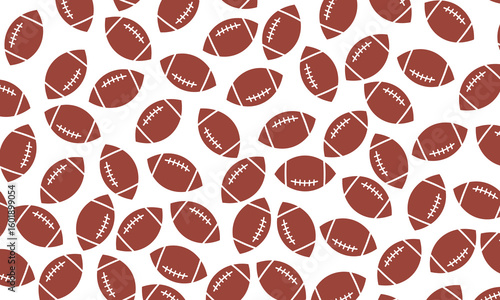 Seamless pattern with american football ball. seamless doodle pattern. American football ball background