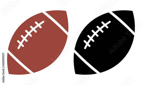 American football ball icon. American Football Ball Illustration. Rugby ball icon