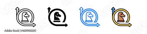 Agile Strategy Icon Set Multiple Style Collection