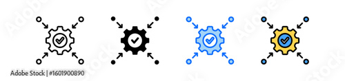 Strategic Alignment Icon Set Multiple Style Collection