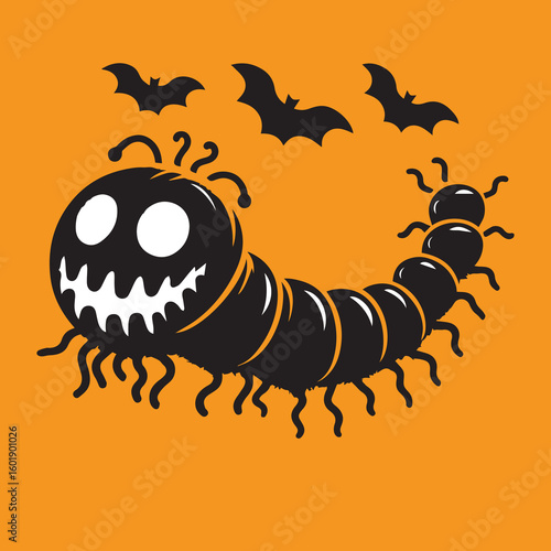vector illustration of a Halloween Maggots vector