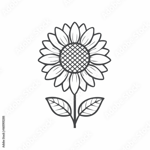 ひまわりアイコンベクター