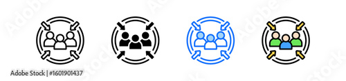 Target Audience Icon Set Multiple Style Collection