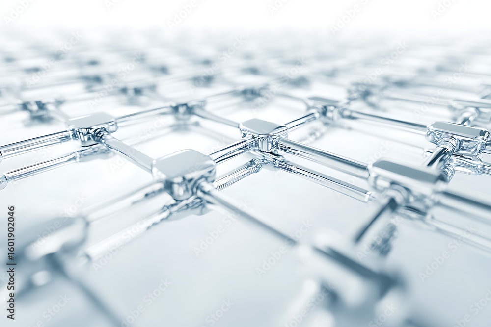 Fototapeta premium Abstract technology network background with futuristic connection structure and data transmission