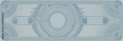 Elegant vintage ornate design with blank center ideal for certificates or official documentation