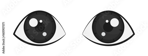 black retina human eyes illustration cartoon clipart