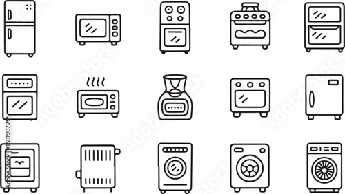 Kitchen and laundry appliances collection refrigerator