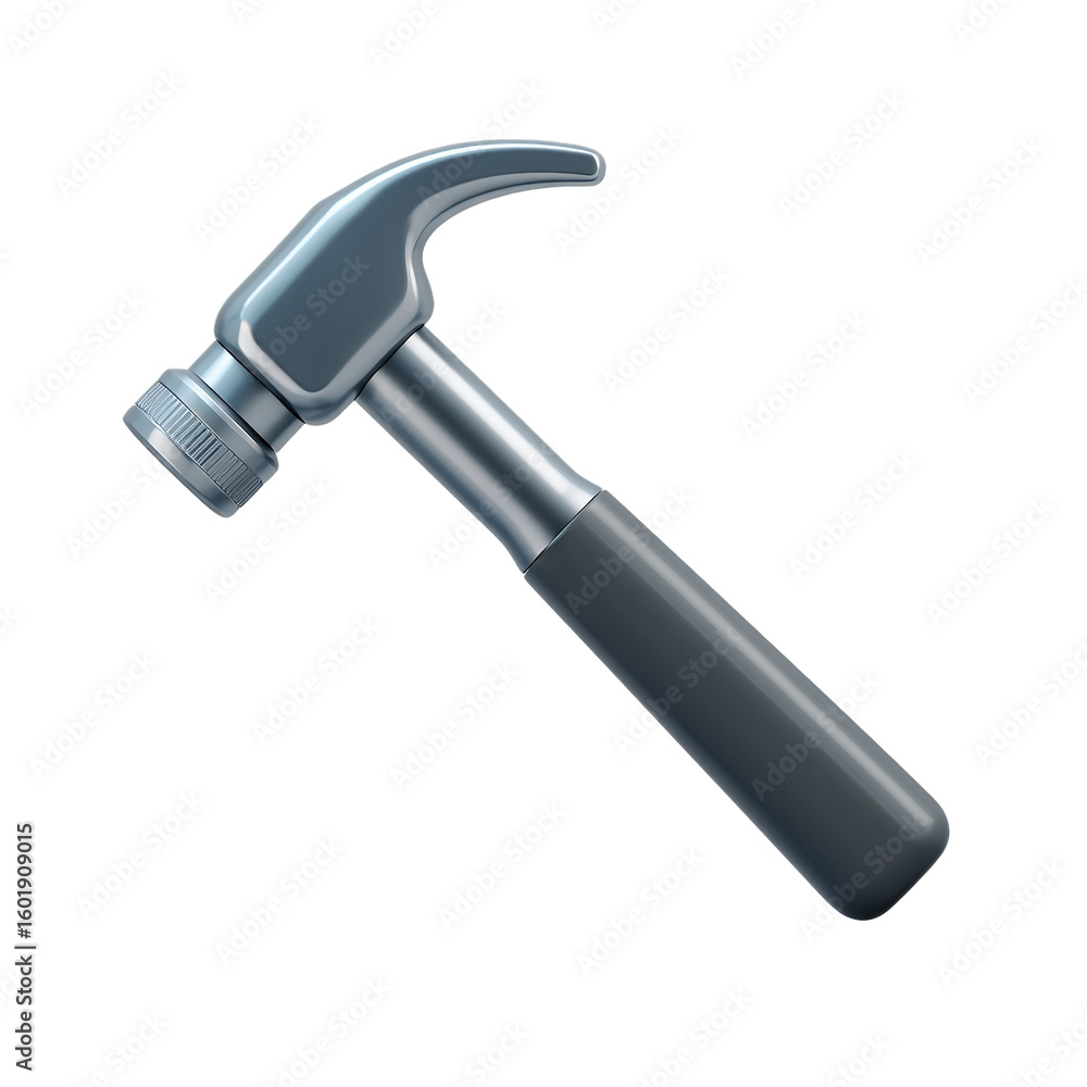 A hammer is shown in a white background A hammer is shown in a white background