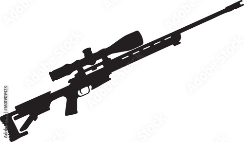 Assault rifle silhouette vector design without suppressor detailed illustration, assault rifle, rifle, weapon, military, silhouette, vector, gun, firearm, army, detailed, design, war, machine, danger