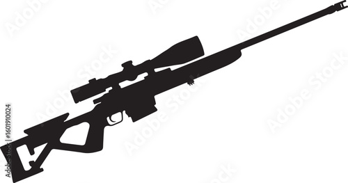 Assault rifle silhouette vector design without suppressor detailed illustration, assault rifle, rifle, weapon, military, silhouette, vector, gun, firearm, army, detailed, design, war, machine, danger