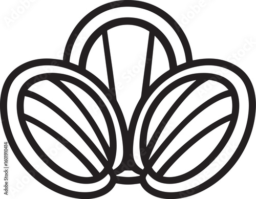 Clams icon clean simple outline
