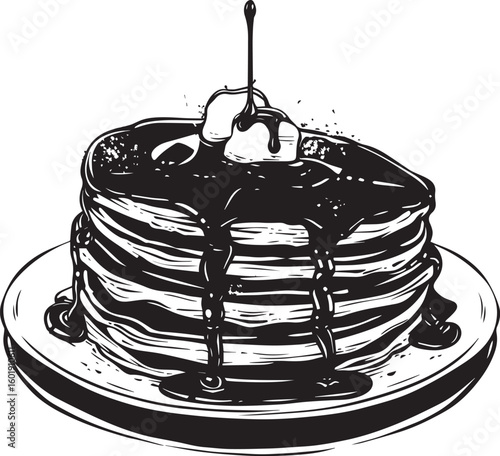 Pancakes clean simple silhouette