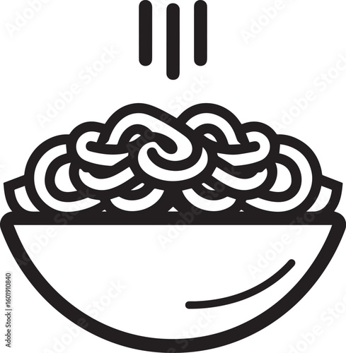 Pasta icon clean simple outline