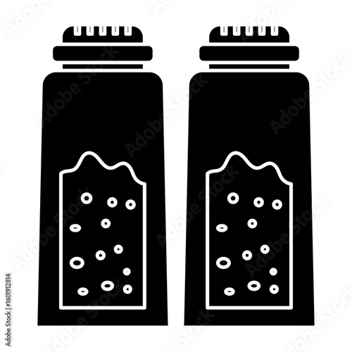 Food black silhouette icon vector set. solid, filled, meal and snack symbols
