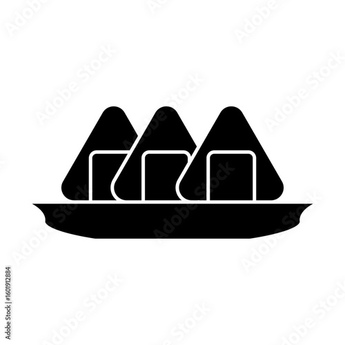 Food black silhouette icon vector set. solid, filled, meal and snack symbols