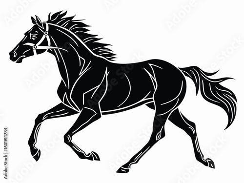 horse silhouette vector