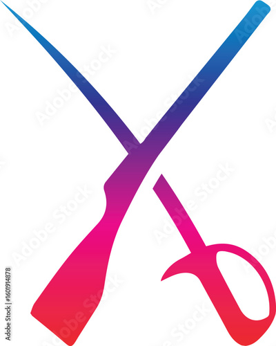 sword silhouette, vector illustration on a white background