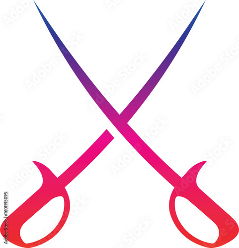 sword silhouette, vector illustration on a white background