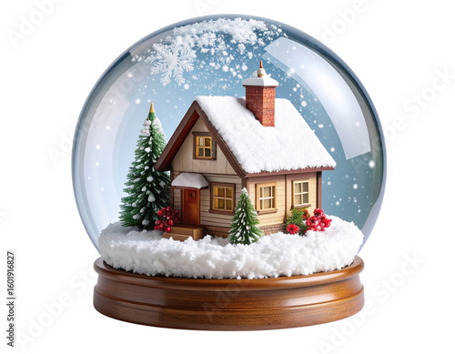  Artistic Snowball Home Model  Unique Winter Decor Concept PNG