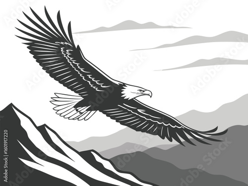 Wallpaper Mural eagle in flight Torontodigital.ca