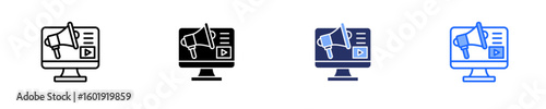 Marketing Campaign  Icon Set Multiple Style Collection

