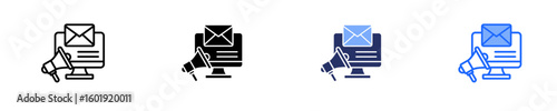 Email Marketing  Icon Set Multiple Style Collection
