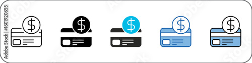 Credit Icon Pack Multistyle Illustration