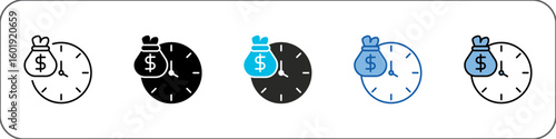 Borrowing Icon Pack Multistyle Illustration