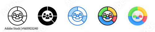 Customer Segmentation Icon Set Multiple Style Collection
