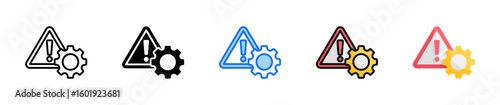 Risk Management Icon Set Multiple Style Collection