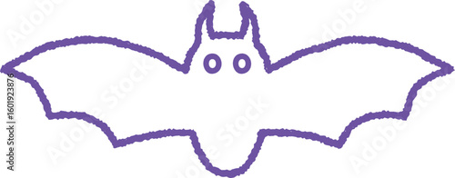 Halloween Bat isolated on white background-1-2-purple