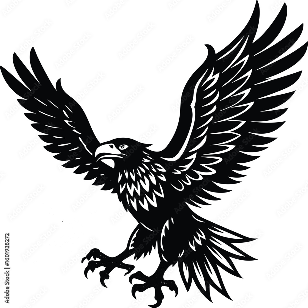 Obraz premium wild eagle hunting vector graphic.