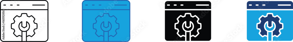 Obraz premium Website Maintenance multi - style icon